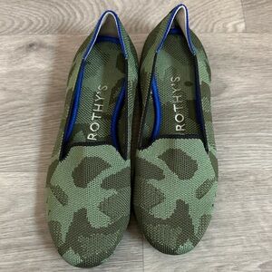 Rothy's Olive and Navy Women's Flats